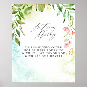 Geometric Crystal Wedding In Loving Memory Poster