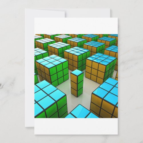 Geometric Cubes Invitations