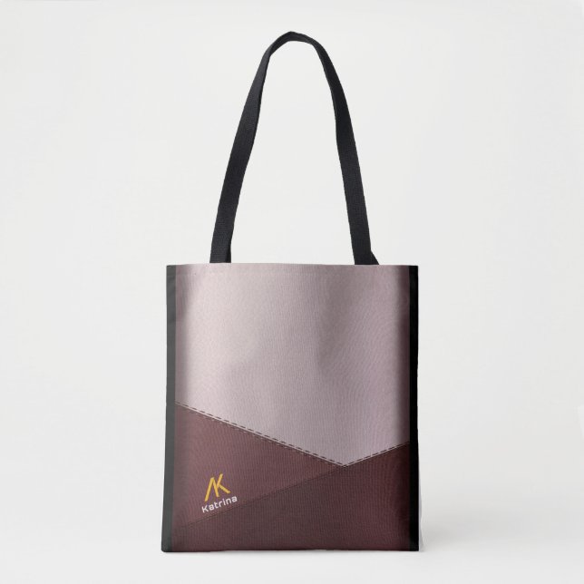 Geometric Customized Tote Bags: A Stylish Statemen (Front)