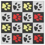 Geometric Cute Pet Paws And Claws Fabric
