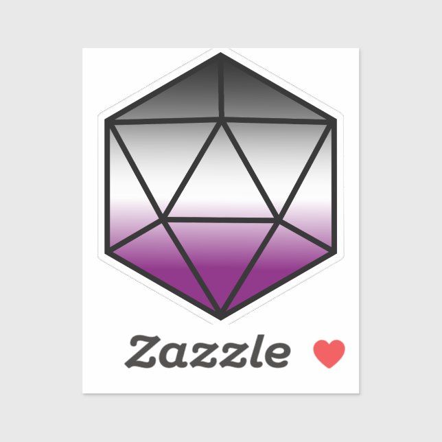 Geometric D20 Ace Pride Flag Sticker (Sheet)