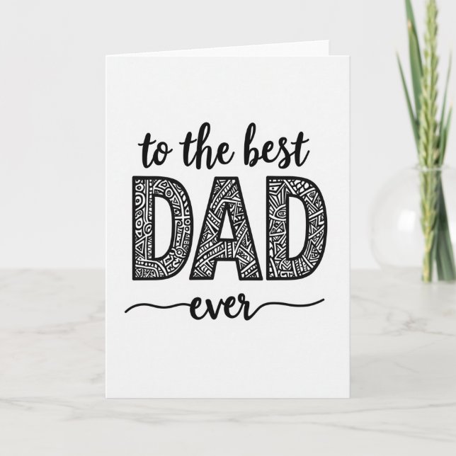 Geometric Dad Best Ever Card (Front)