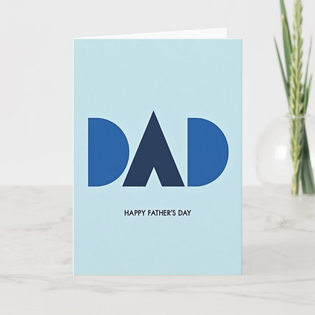Geometric Dad Fathers Day Card (Front)