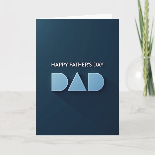 Geometric Dad Happy Fathers Day Card (Front)