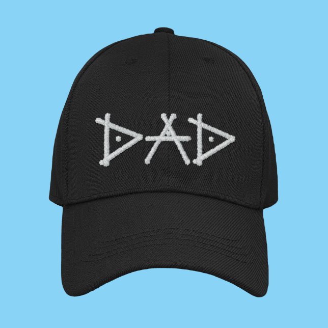 Geometric Dad Symbol Fathers Day Birthday Gift Embroidered Baseball Cap (Creator Uploaded)