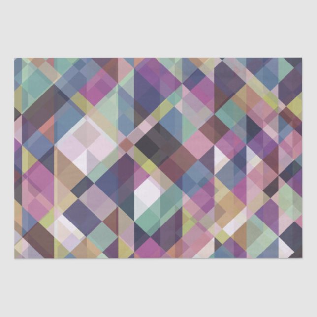 geometric dark shades pattern tissue paper (Front)