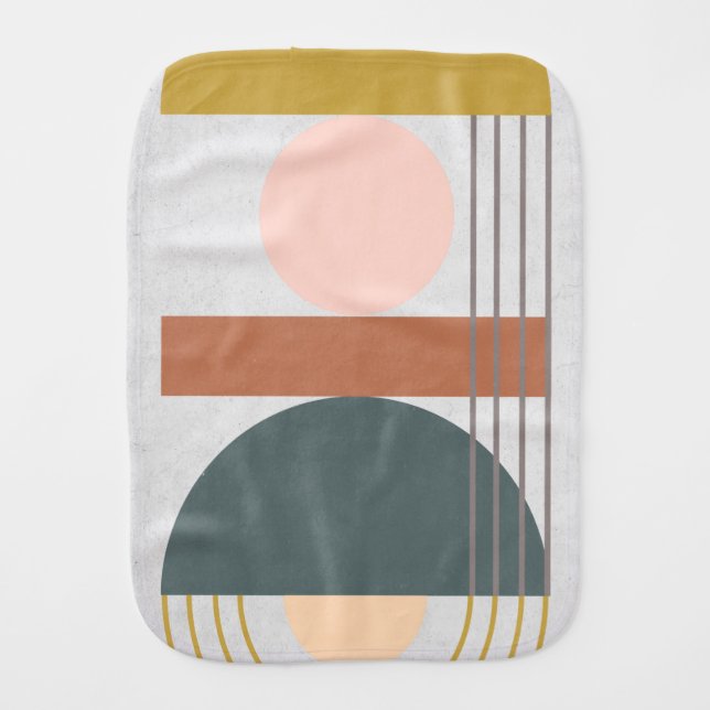 Geometric Daylight III Baby Burp Cloth (Front)