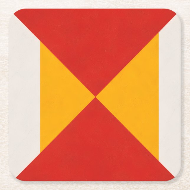 Geometric Decorative Square Paper Coaster (Front)
