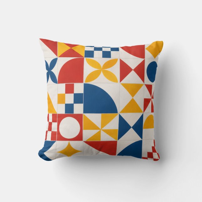 Geometric Decorative Throw Pillow (Front)
