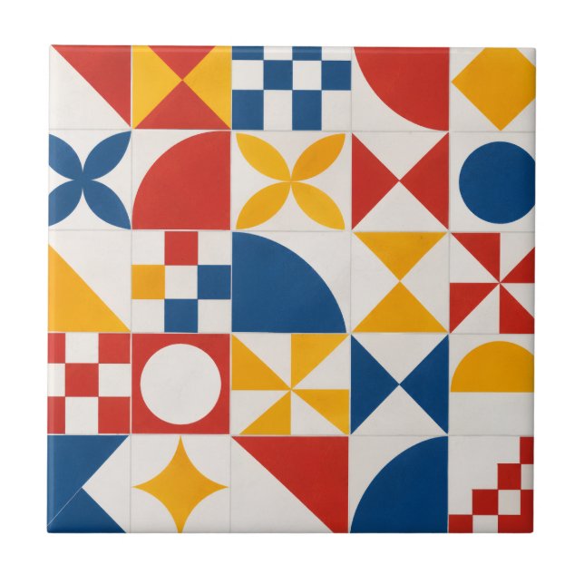 Geometric Decorative Tile Collection (Front)