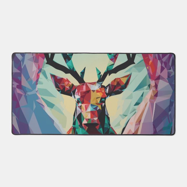 Geometric Deer Desk Mat (Front)