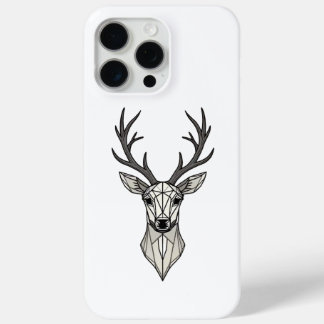 Geometric Deer Head Minimalist iPhone 15 Pro Max C Case