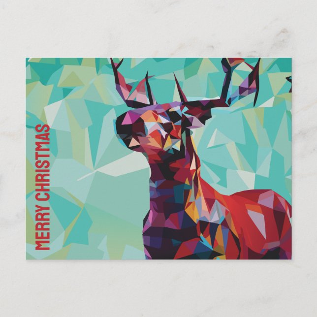 Geometric Deer Postcard (Front)