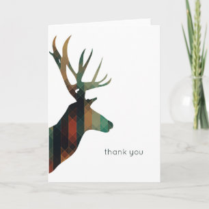 Geometric Deer Thank You Card