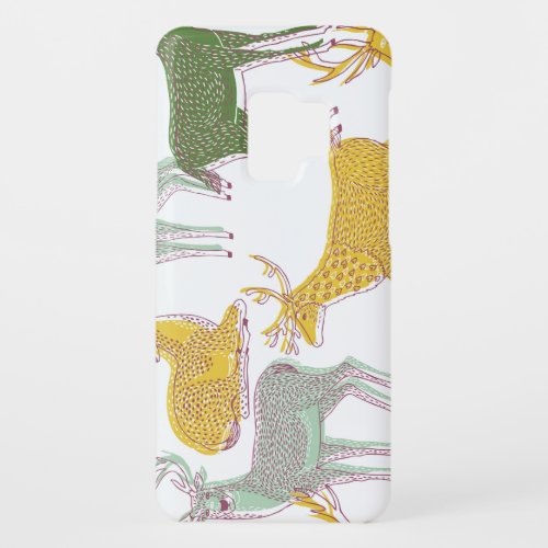 Geometric Deers Traditional Pattern Illustration Case_Mate Samsung Galaxy S9 Case