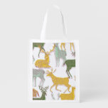 Geometric Deers: Traditional Pattern Illustration. Grocery Bag