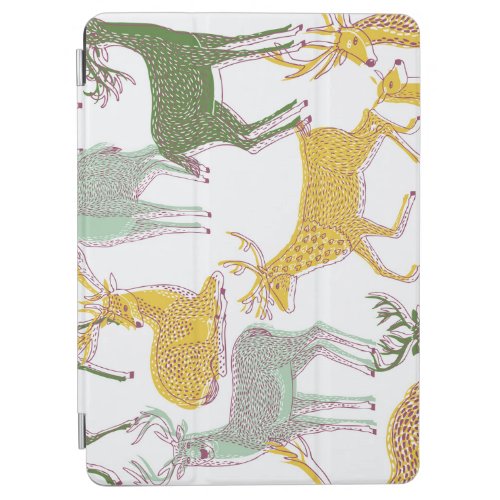 Geometric Deers Traditional Pattern Illustration iPad Air Cover