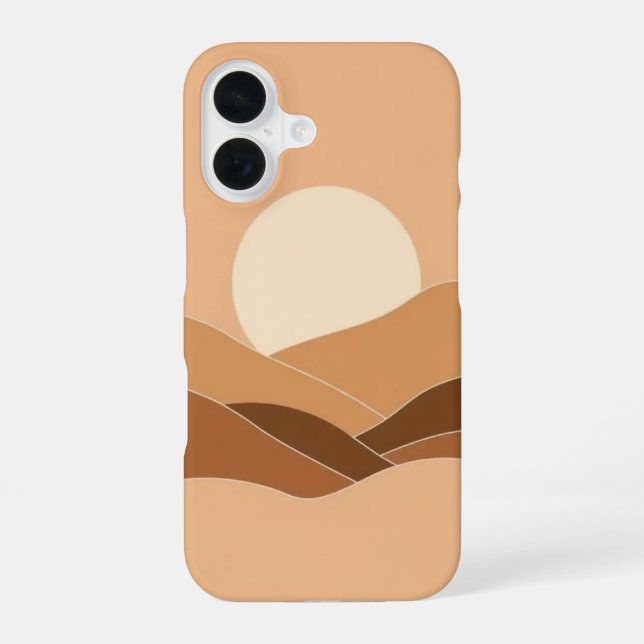 Geometric Desert Sunset: A Simplistic Study  Iphone Case (Back)
