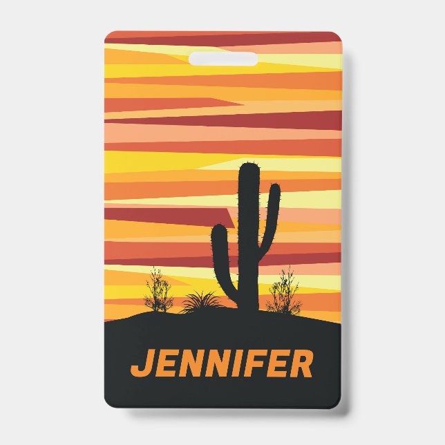 Geometric desert sunset badge (Front)