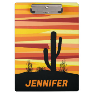 Geometric desert sunset clipboard