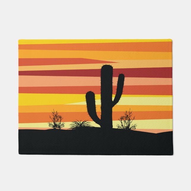 Geometric desert sunset doormat (Front)