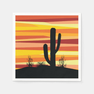 Geometric desert sunset napkins