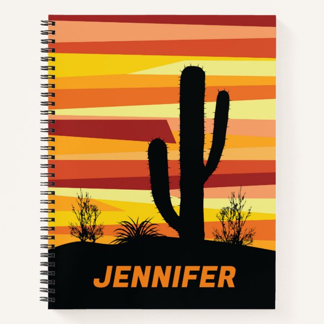 Geometric desert sunset notebook (Front)