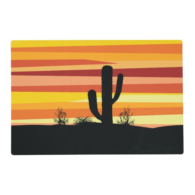 Geometric desert sunset placemat (Front)