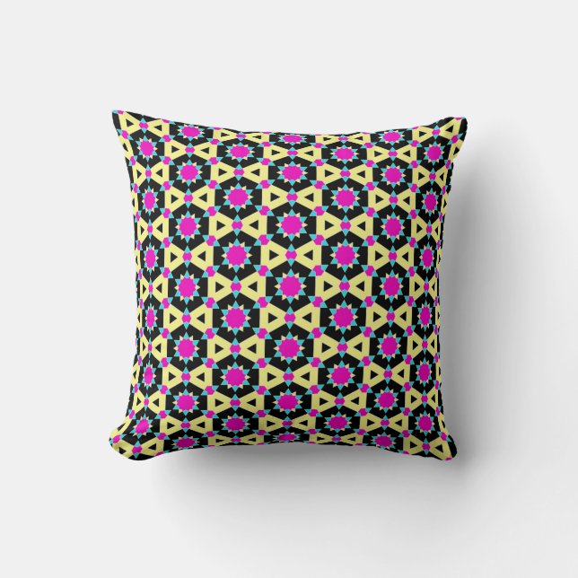 Geometric Design 020 Throw Pillow (Front)
