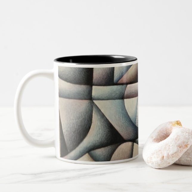 Geometric design coffee mug  (With Donut)