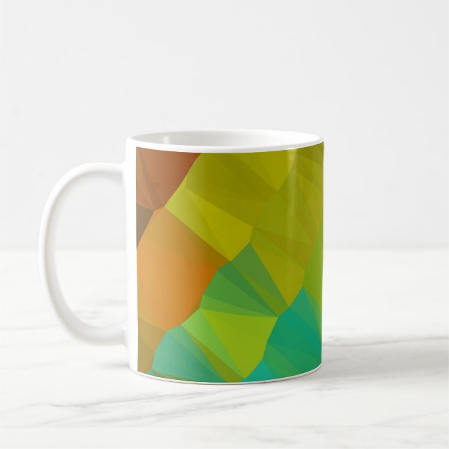 Geometric design. Colorful gradient background. Ge Coffee Mug (Left)