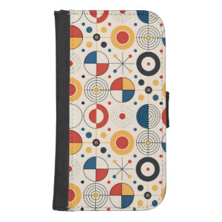 Geometric design fountain galaxy s4 wallet case