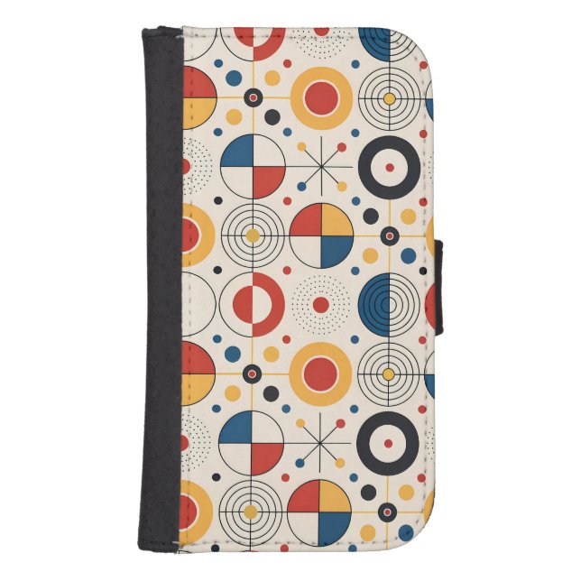 Geometric design fountain samsung galaxy wallet case (Front)