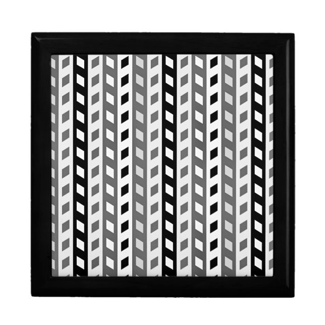 Geometric Design, gray, black, white, Gift Box (Front)