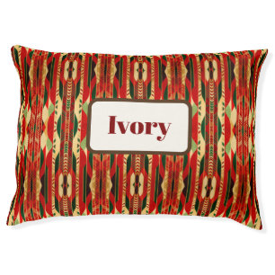 Geometric Design in Desert Colors Pet Bed