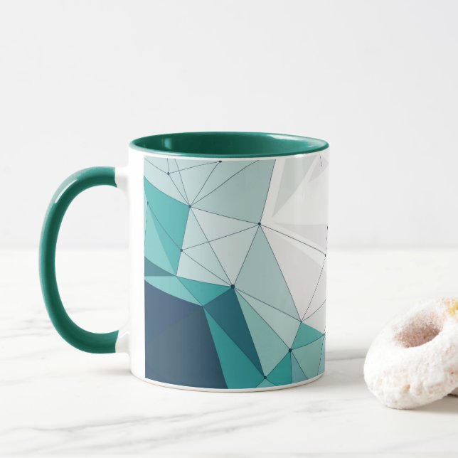 Geometric design Mug (With Donut)