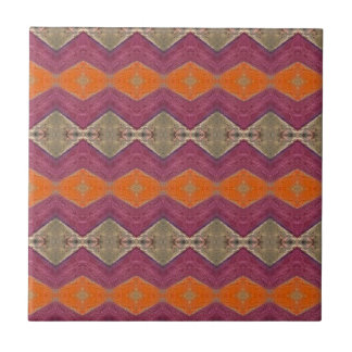 Geometric design orange purple beige ceramic tile