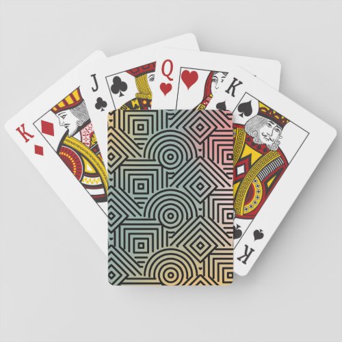 Geometric Design Poker Cards