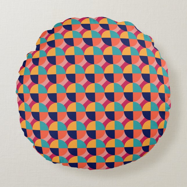 GEOMETRIC DESIGN. ROUND PILLOW (Front)