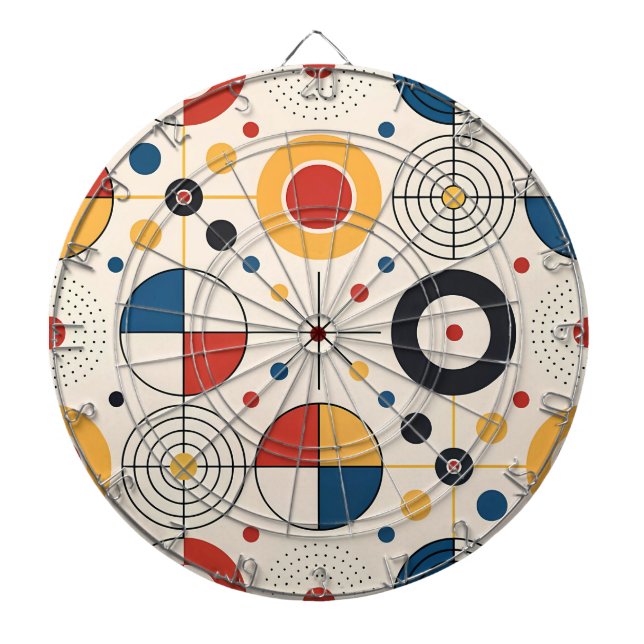 Geometric design target dart board (Front)