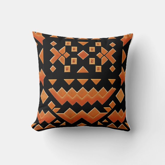 Geometric design throw pillow (Front)