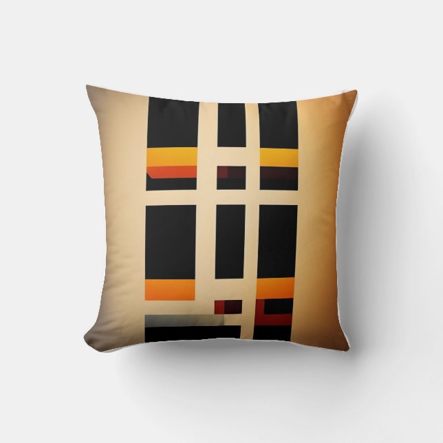 Geometric design throw pillow (Front)