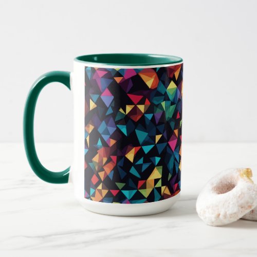 Geometric design_ vivid colors mug
