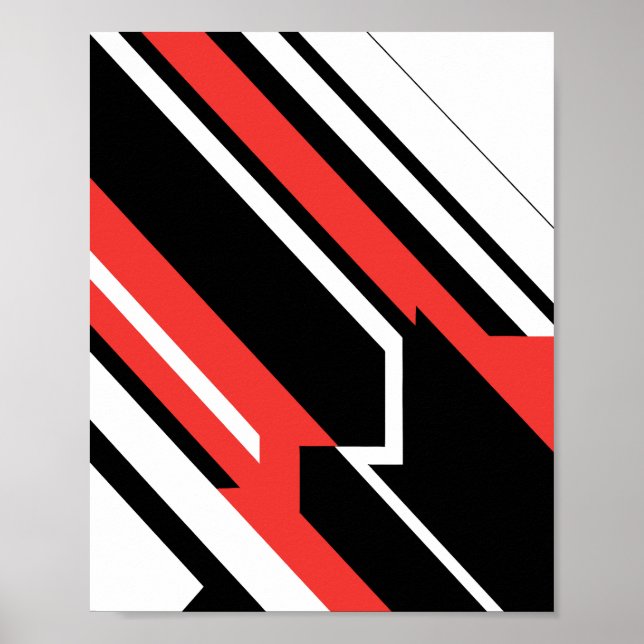 Geometric Design with High Contrast Colors Poster (Front)