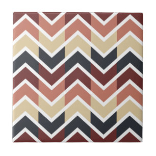Geometric Designs Color Wine, Teal, Beige, Salmon Ceramic Tile