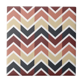 Geometric Designs Color Wine  Teal  Beige  Salmon Ceramic Tile by SharonaCreations at Zazzle