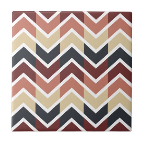 Geometric Designs Color Wine Teal Beige Salmon Ceramic Tile