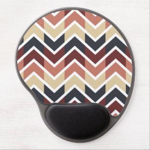 Geometric Designs Color Wine, Teal, Beige, Salmon Gel Mouse Pad