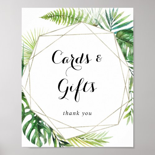 Geometric Destination Cards and Gifts Sign