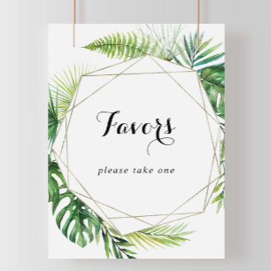 Geometric Destination Tropical Green Favors Sign